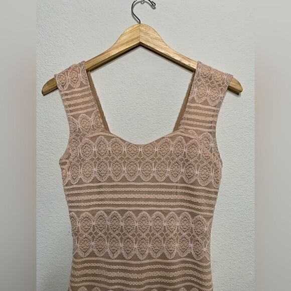 Pink and Tan Lace Dress - Picture 2 of 7